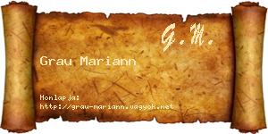 Grau Mariann névjegykártya