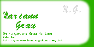 mariann grau business card